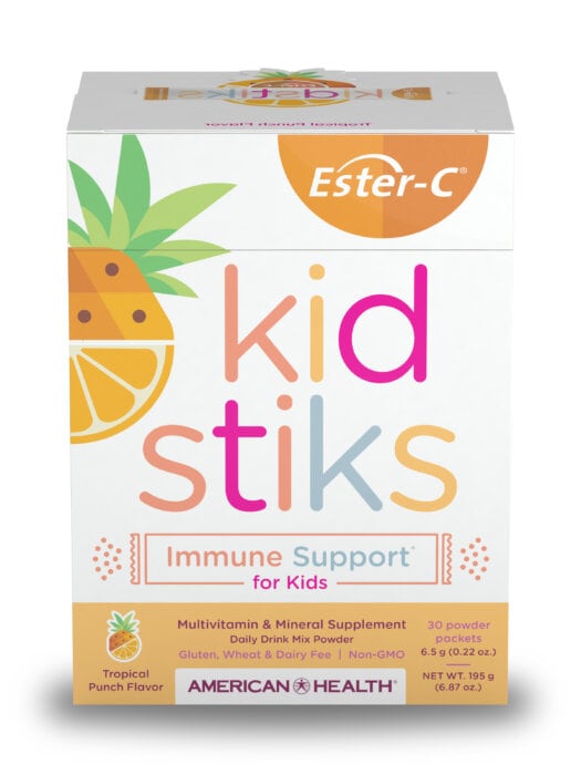 Ester C Kidstiks Multivitamin Mineral Tropical Punch American Health